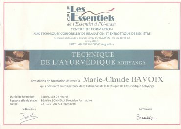 Massage abyanga (technique de l'ayurvédique)