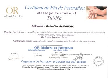 Massage revitalisant Tui-Na